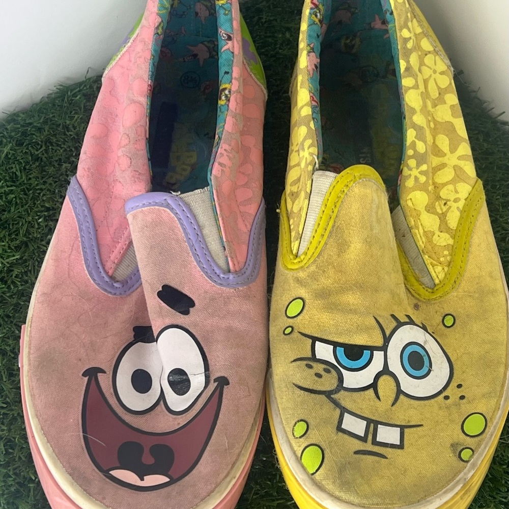 SpongeBob SquarePants Patrick Star Ground Up Slip On Shoes USA Size 8.5 Canvas